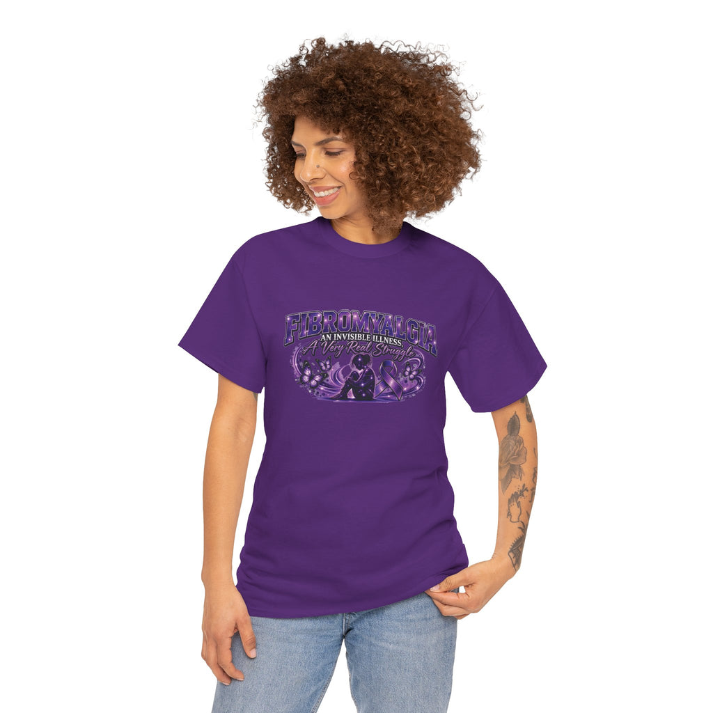 Fibromyalgia Awareness purple ribbon tee | Chronic Illness Support