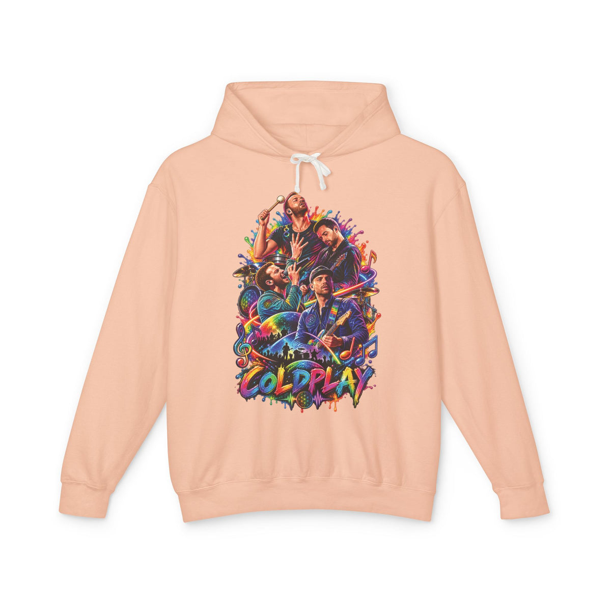 Coldplay band collage Hoodie | Colorful portrait graphic sweatshirt
