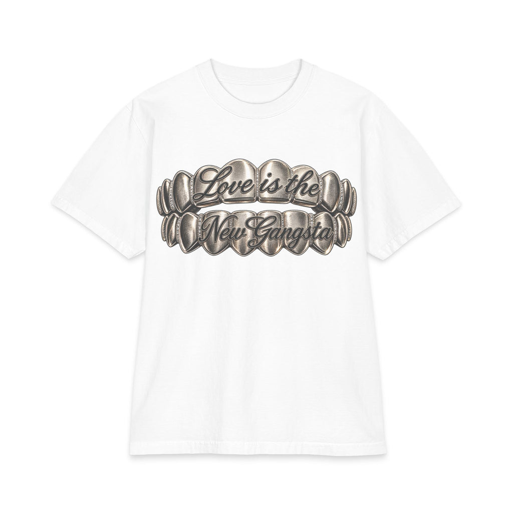 6lack Love Is the New Gangsta T-Shirt | Metallic Grillz Script, Back Number 6 Design