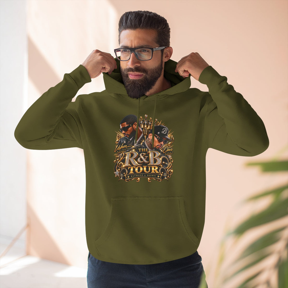 R&B Tour Graphic Hoodie | Music Concert Vintage Portraits