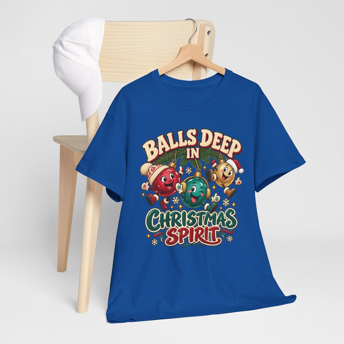Balls Deep in Christmas Spirit Graphic Tee