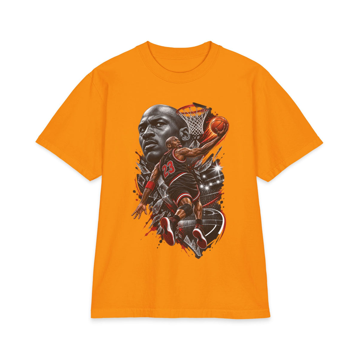Basketball Dunk Illustration T-Shirt | Athletic Player Graphic Tee