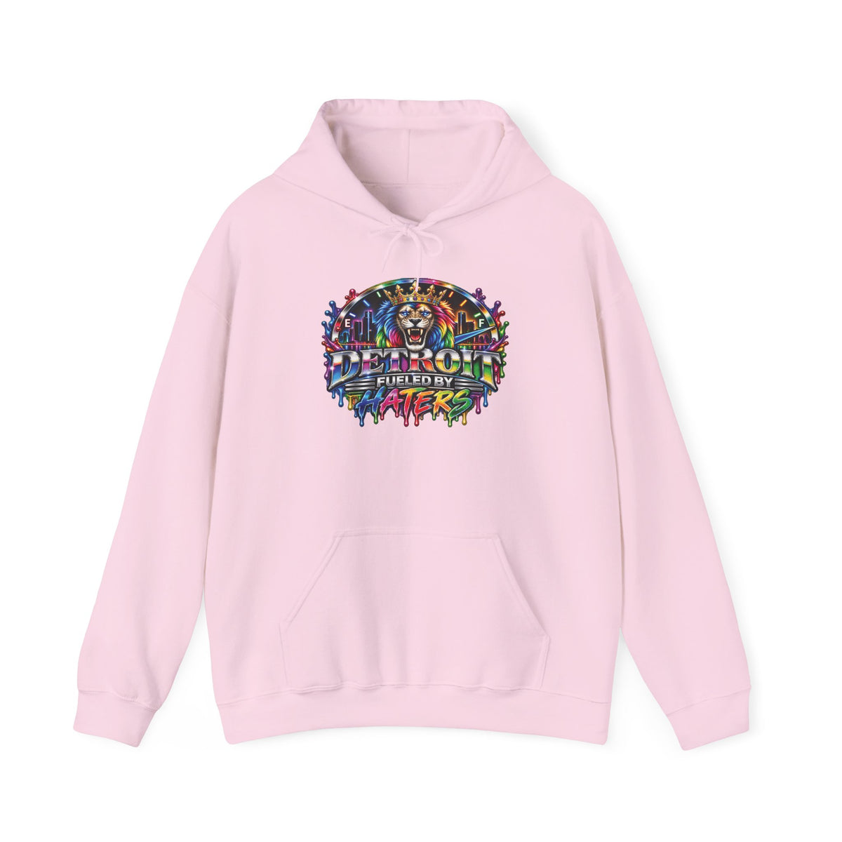 Detroit Graffiti Lion Hoodie | Colorful Street Art Pullover