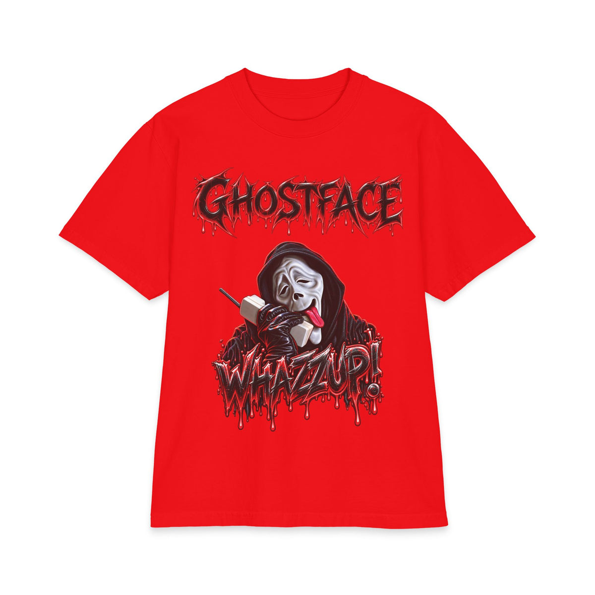Ghostface Whatzup T-Shirt | Horror Mask Graphic Tee
