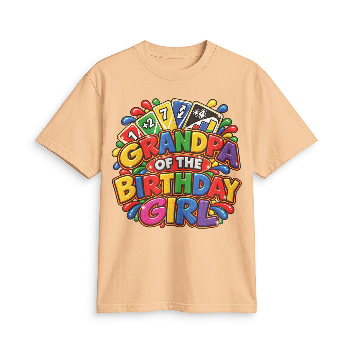 Grandpa of the Birthday Girl T-Shirt | Colorful Birthday Design