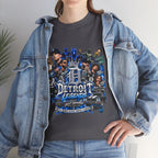 Detroit Legends collage T-Shirt | Motor City skyline, classic cars, musicians