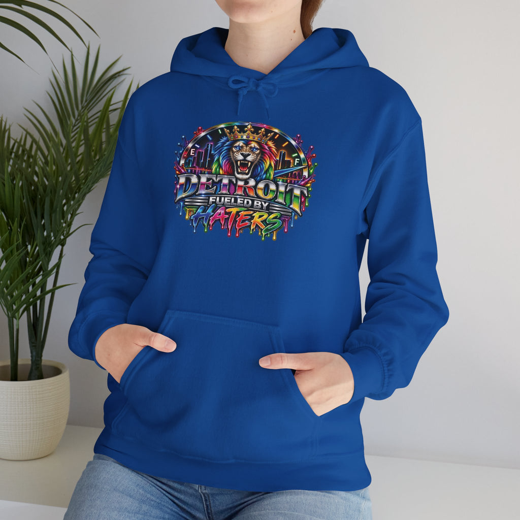 Detroit Graffiti Lion Hoodie | Colorful Street Art Pullover