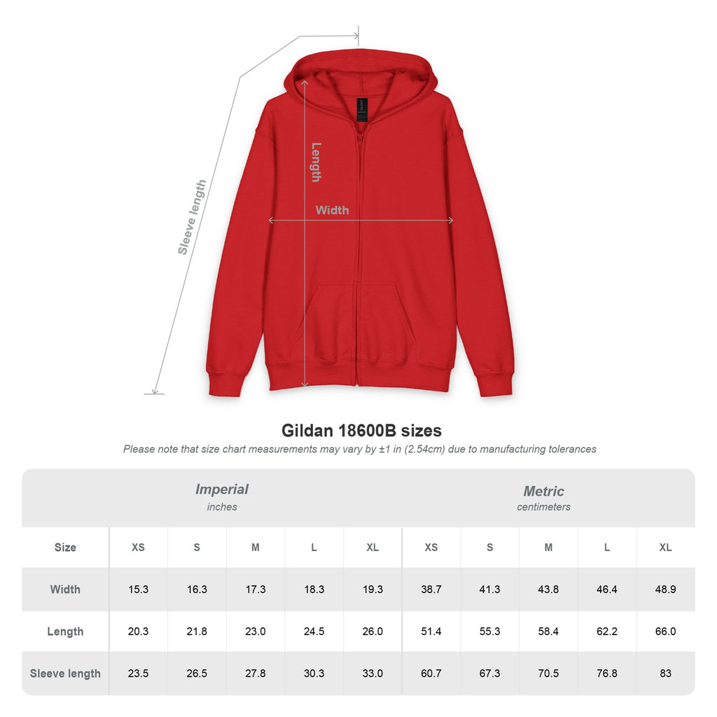 Autism Puzzle Heart Youth Hoodie | Awareness Puzzle Piece Zip Jacket