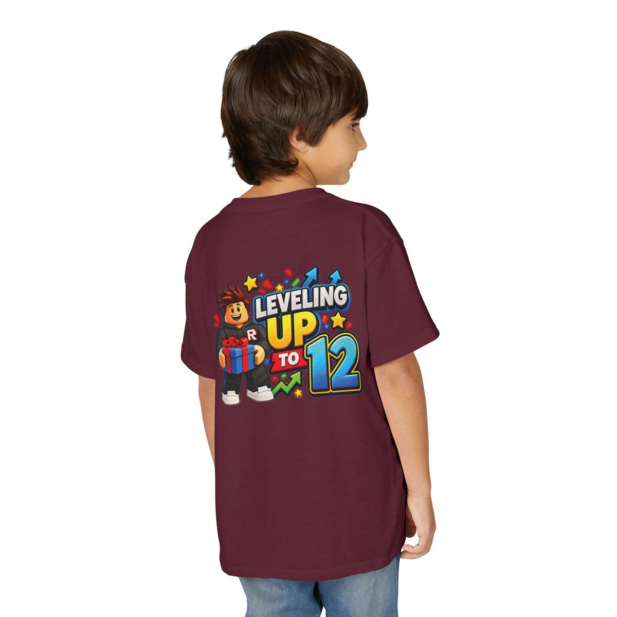 Youth Roblox Birthday T-Shirt – Leveling Up to 12