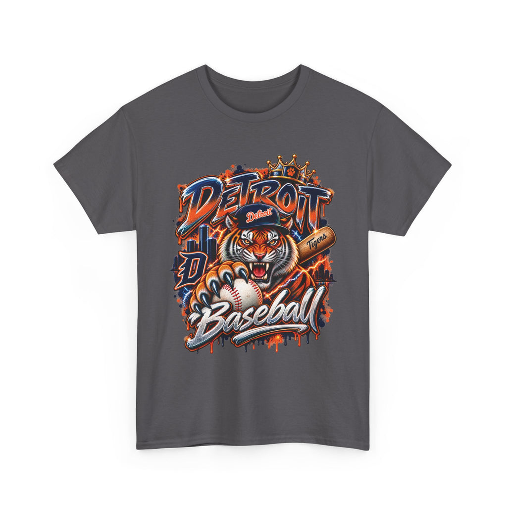 Detroit Tigers Tiger Baseball Tee | Vintage Mascot Detroit Baseball Shirt