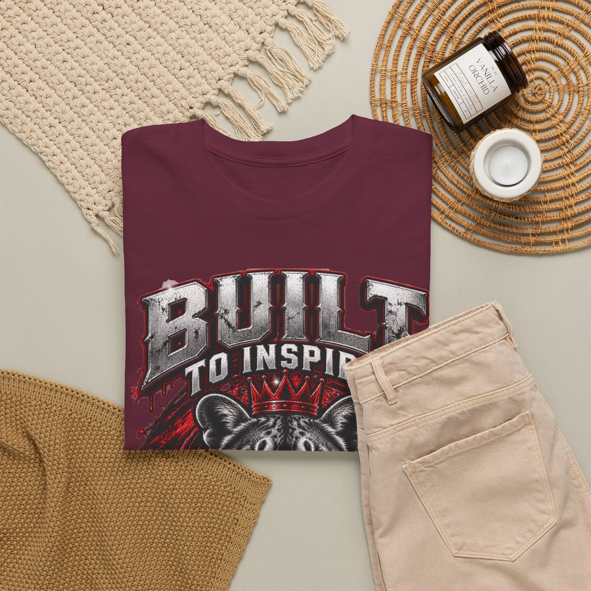 Built to Inspire His Purpose Couples Tiger Graphic T-Shirt