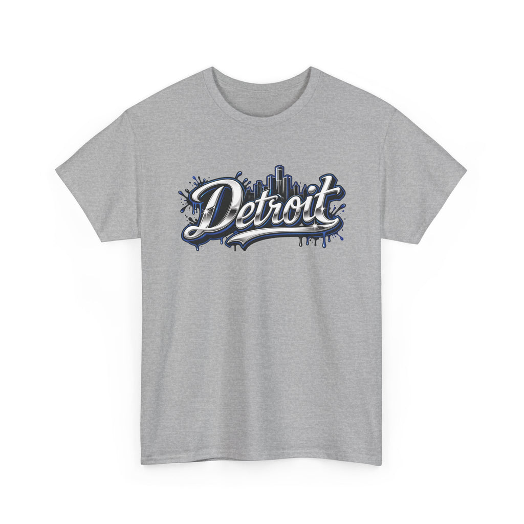 Detroit Script Tee | 313 Drip Skyline T-Shirt