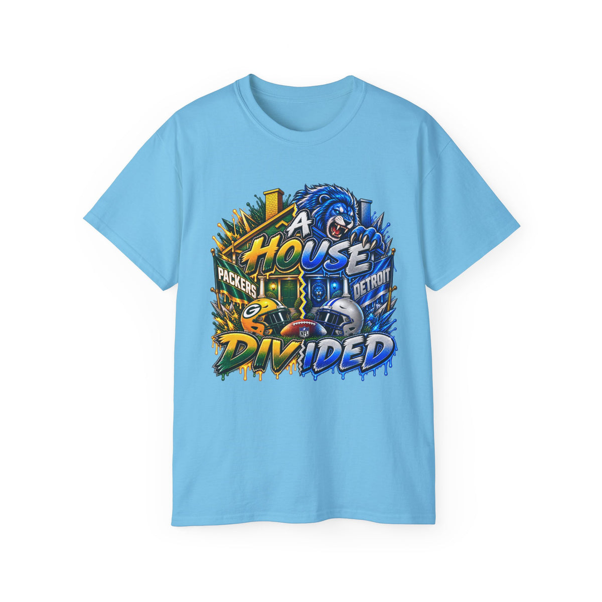 A House Divided Detroit vs Green Bay T-Shirt | Football Rivalry Tee