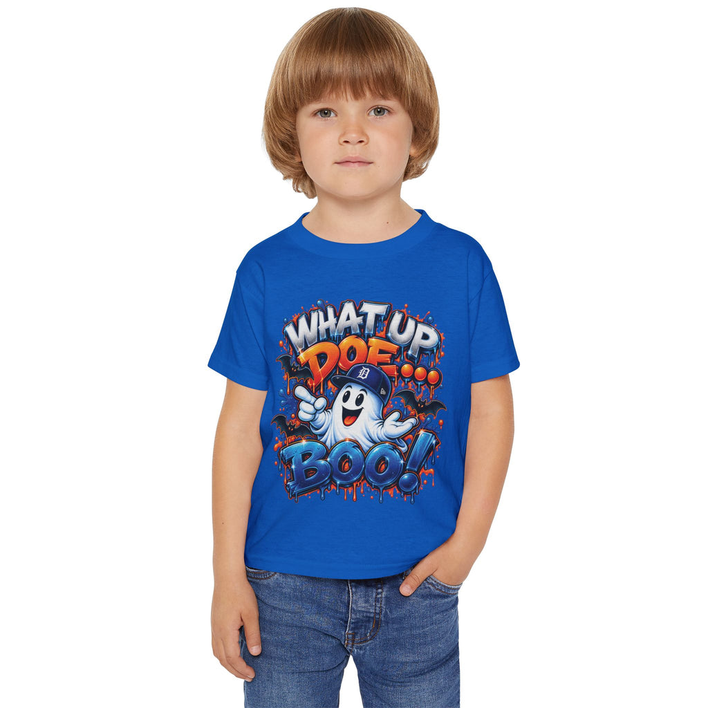 What Up Doe Boo Ghost Toddler T-shirt | Halloween Cute Ghost Tee