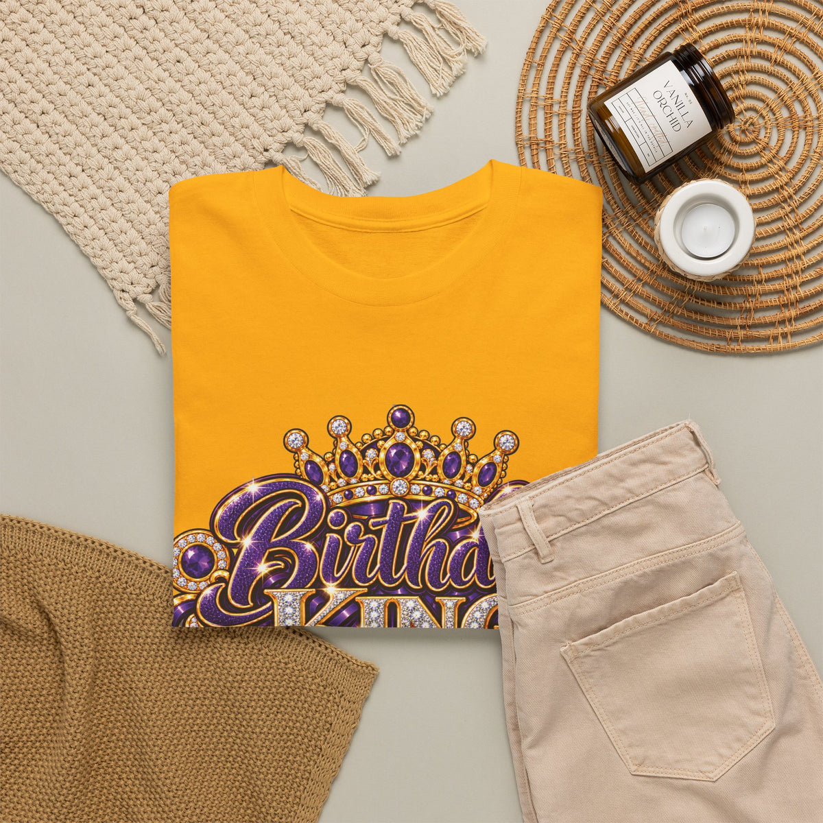 Birthday King Crown Graphic T-Shirt