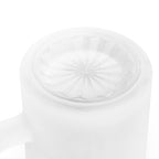Worlds Best Grandpa Frosted Glass Beer Mug | Blue Graffiti Beer Stein Design