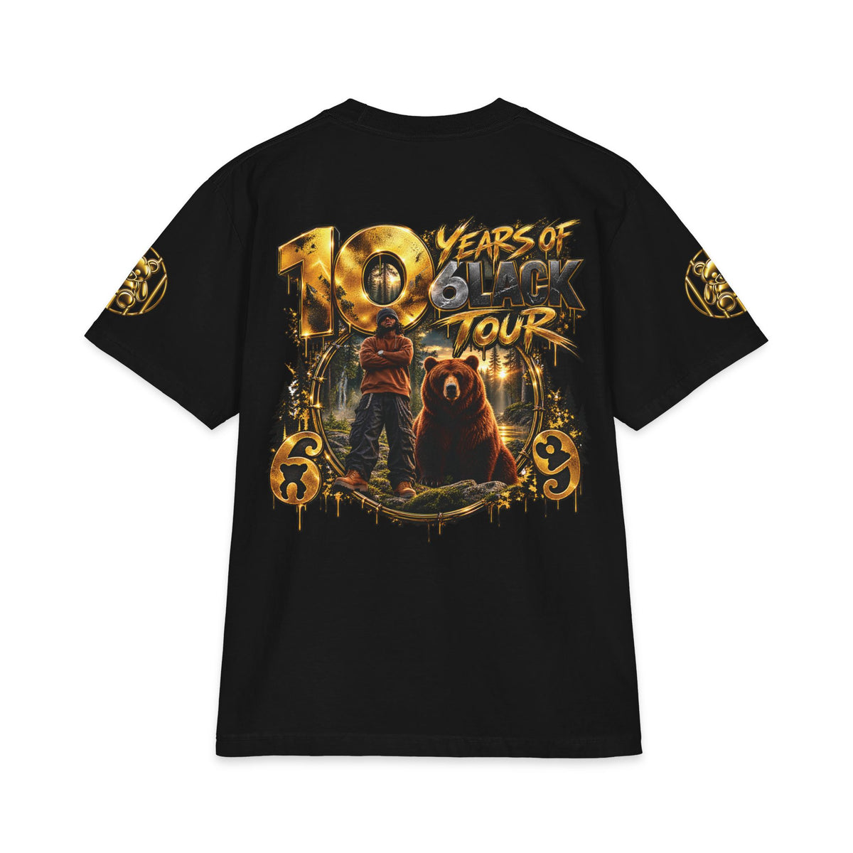 10 Years of 6lack Tour T-Shirt | Bear Forest Concert Tee