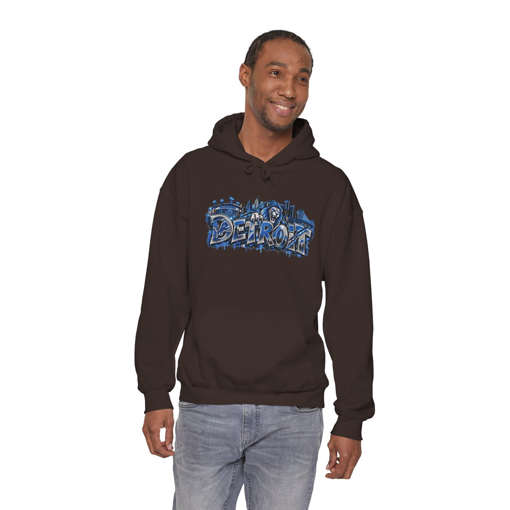 Detroit Graffiti Style Hoodie | City Skyline Street Art Pullover