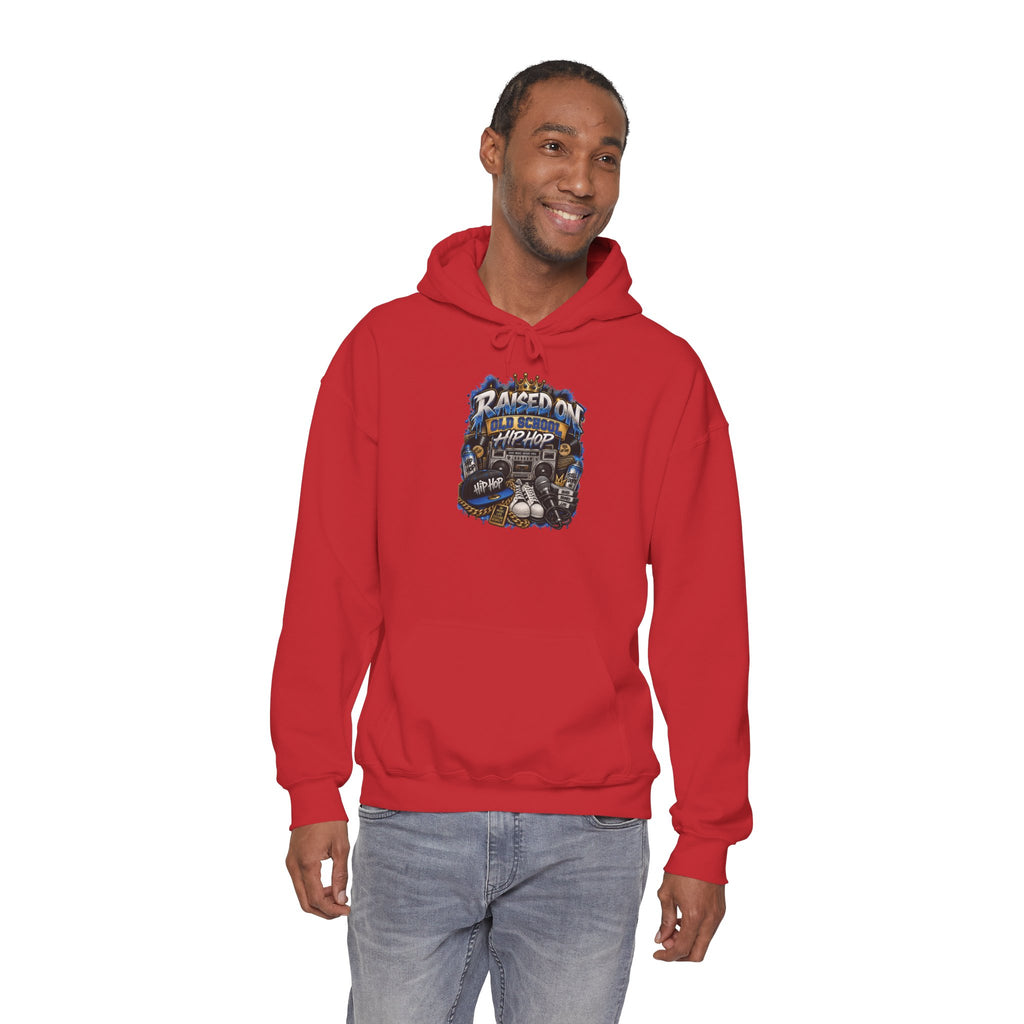 Raised On hip hop Hoodie | Vintage Guitar Skull Band Design