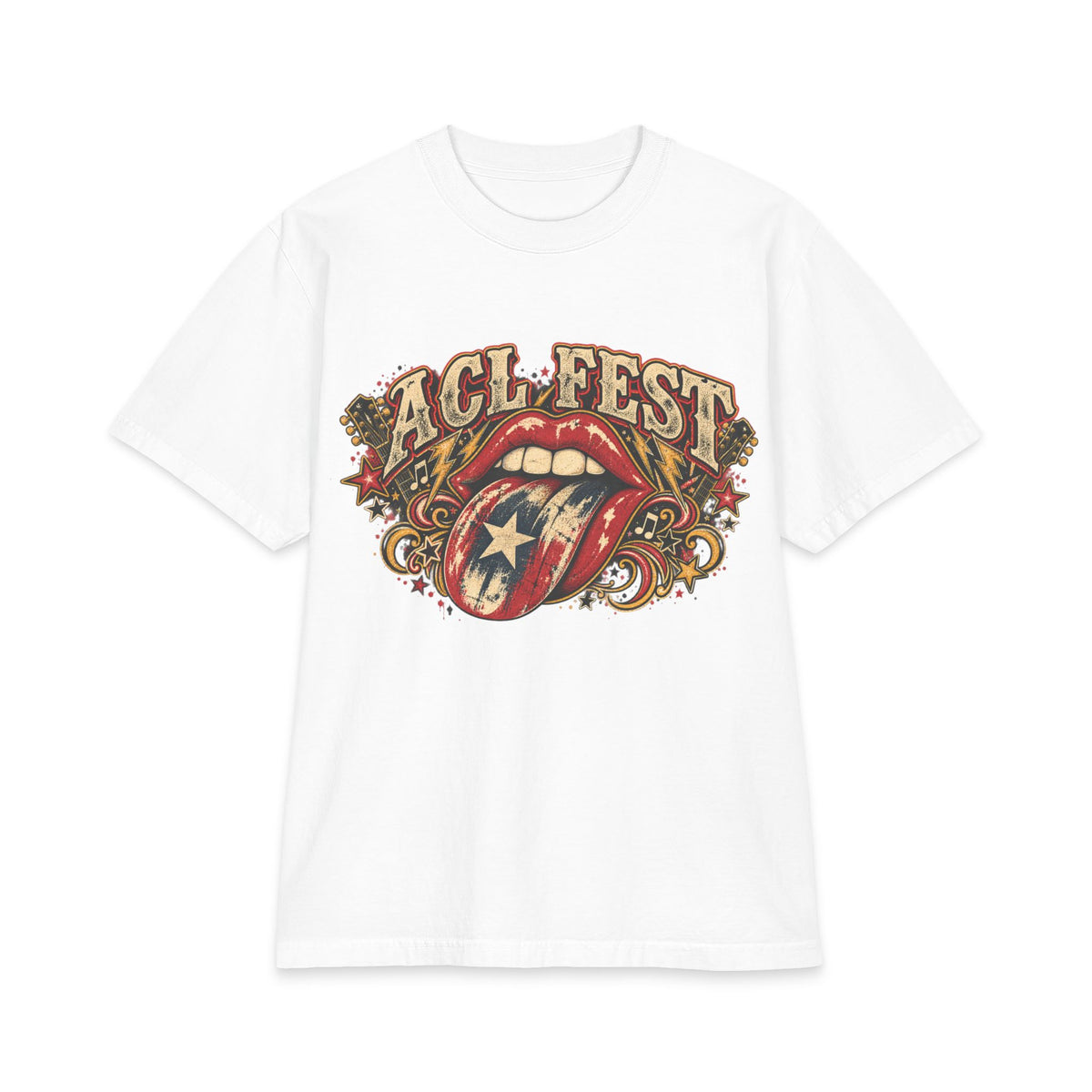 ACL Fest tongue logo T-Shirt | music festival lineup back print