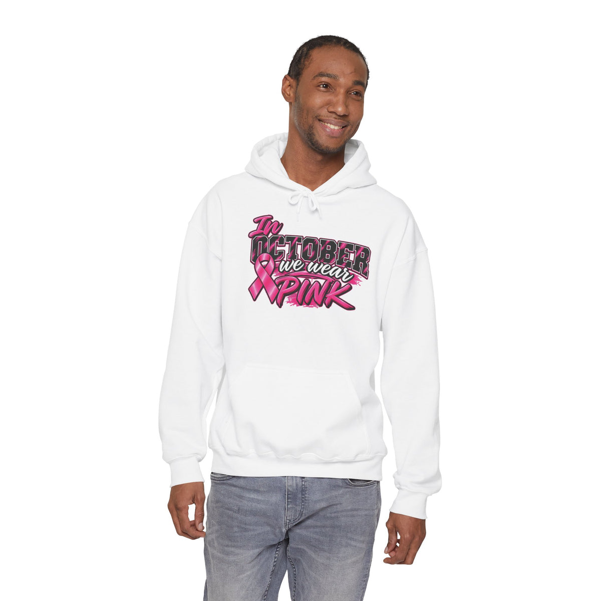 In October We Wear Pink hoodie | Breast Cancer Awareness sweatshirt