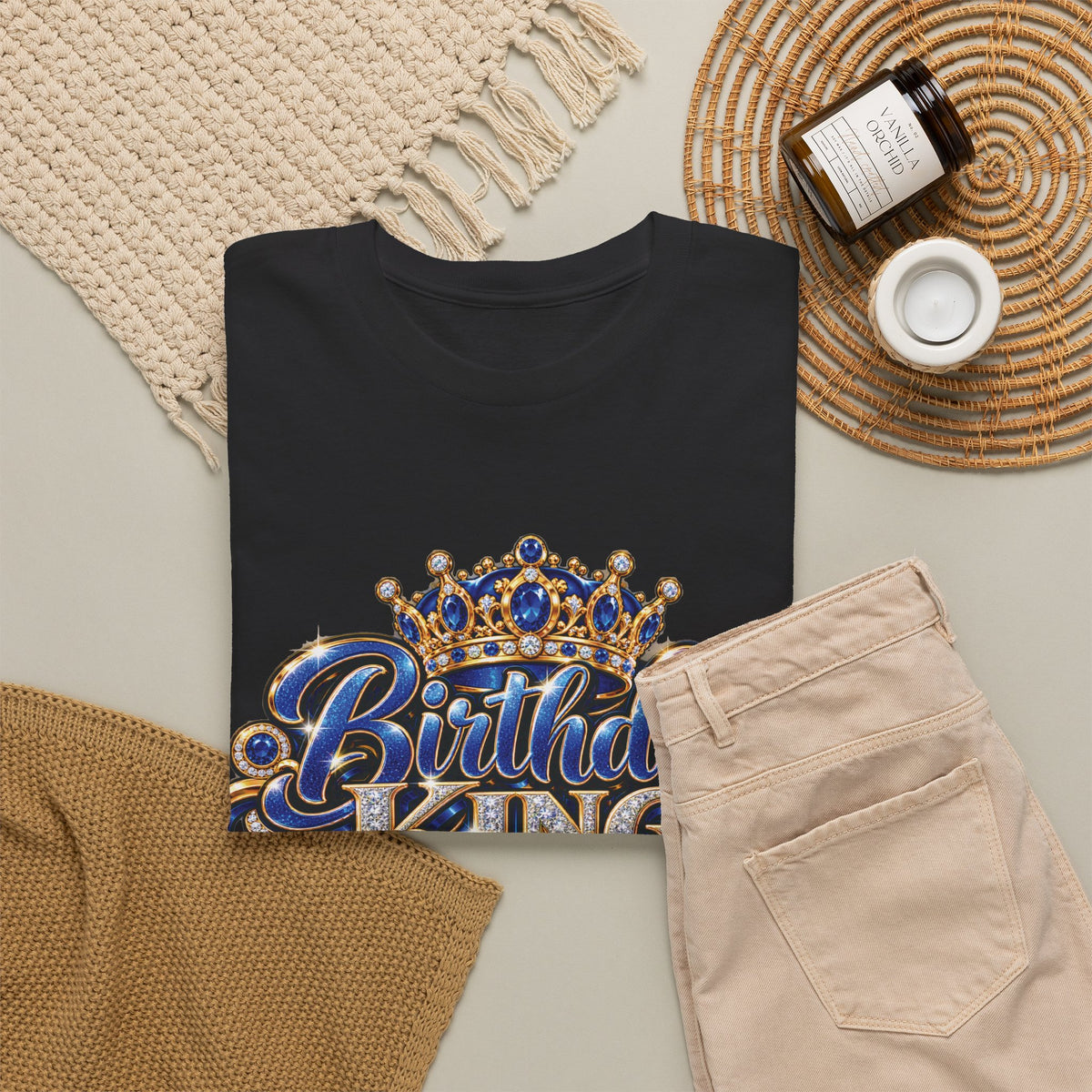 Birthday King Crown Graphic T-Shirt