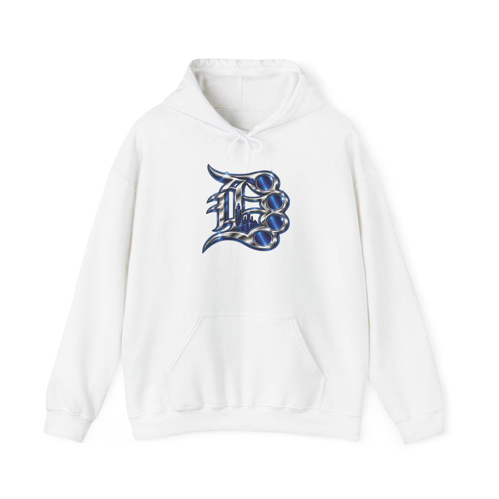Detroit 313 Drip Skyline Hoodie | Graffiti Letter B Chest Design