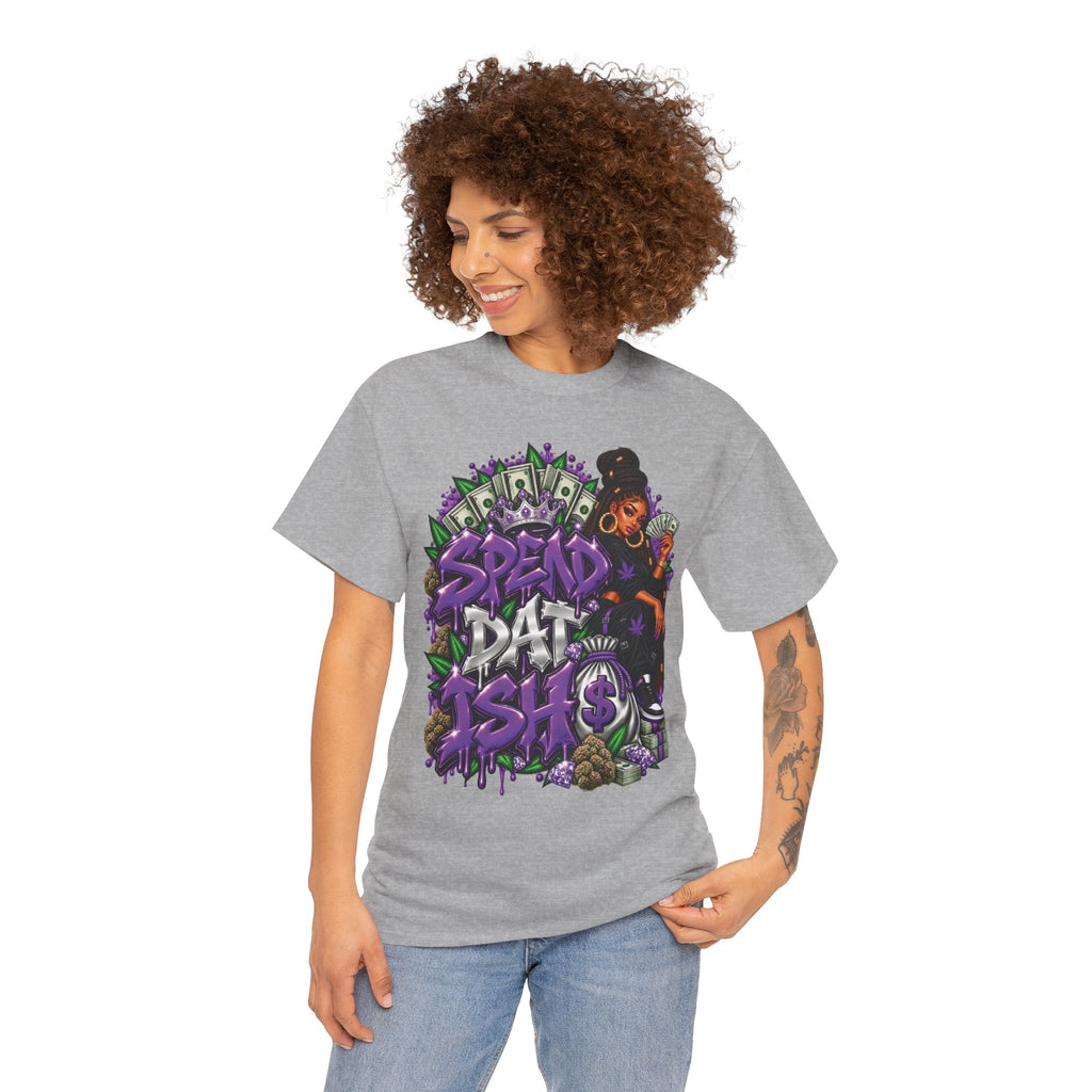 Spend Dat sh*t Tee | Graffiti Money Design, Purple Streetwear