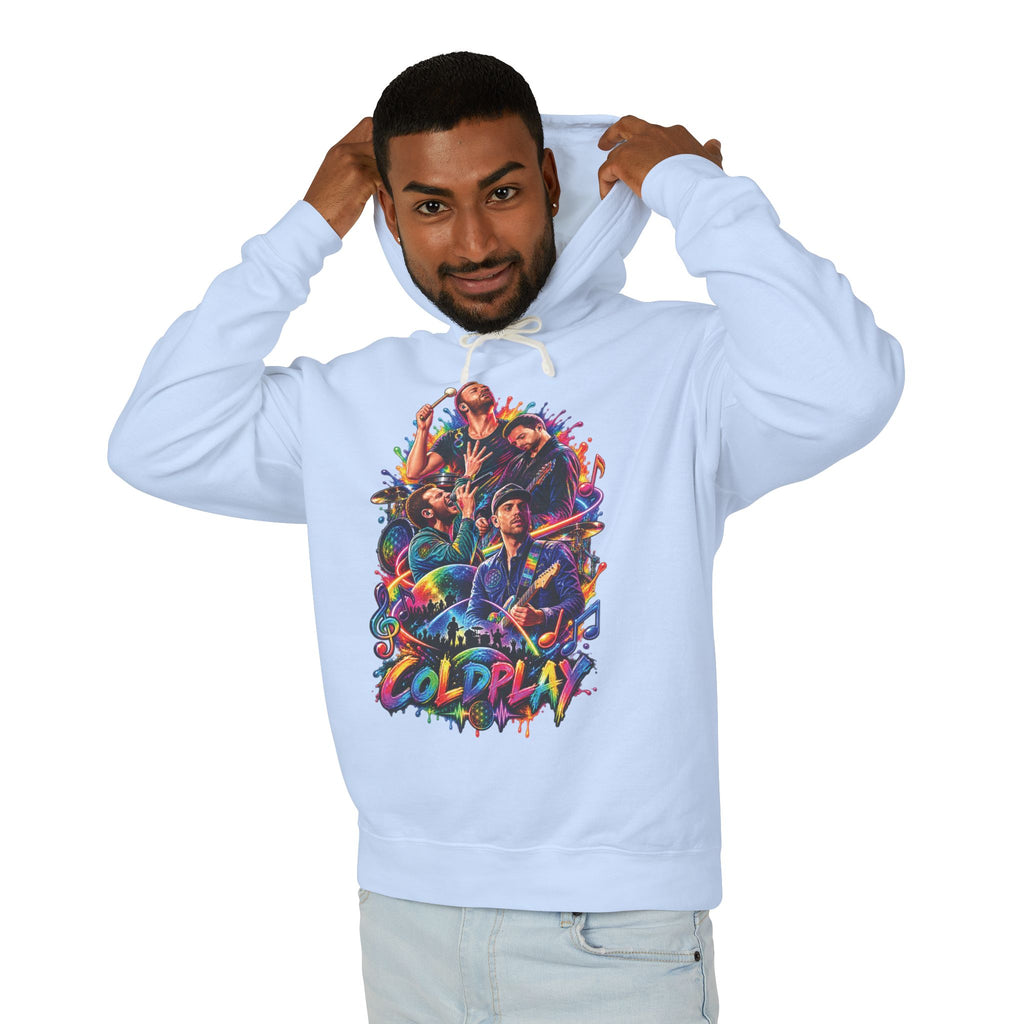 Coldplay band collage Hoodie | Colorful portrait graphic sweatshirt