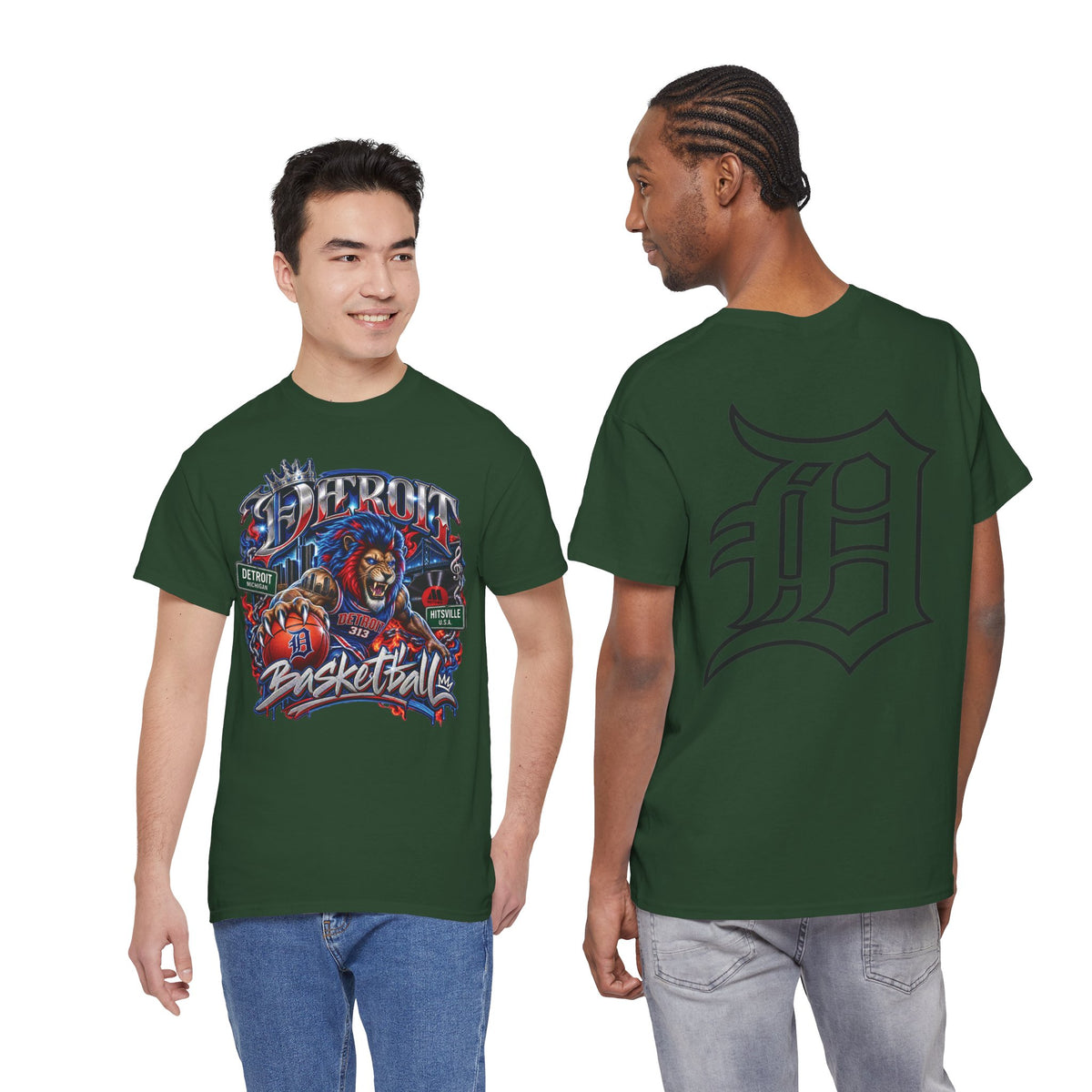 Detroit Basketball Tee | Motor City D Logo Shirt, Basketball Graphic