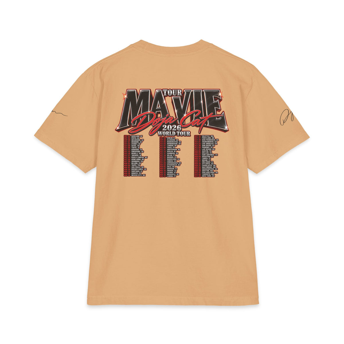 Doja Ma Vie Tour T-Shirt | Concert Band Tee, 2024 Tour Dates