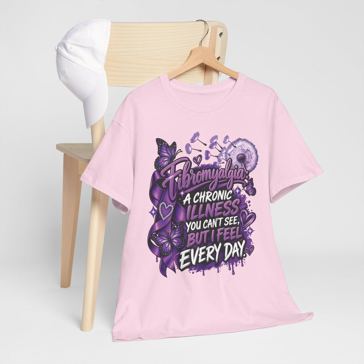 Fibromyalgia Awareness ribbon shirt | T-Shirt, Chronic Illness Support, Purple Awareness