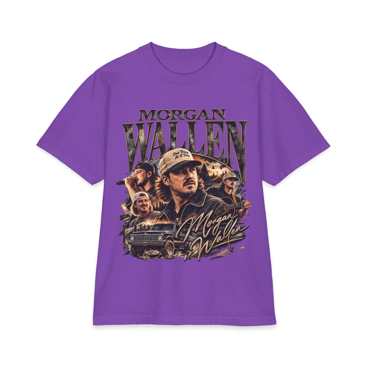 M Wallen Portrait Tee | Country Music Shirt, Lyrics Back Print