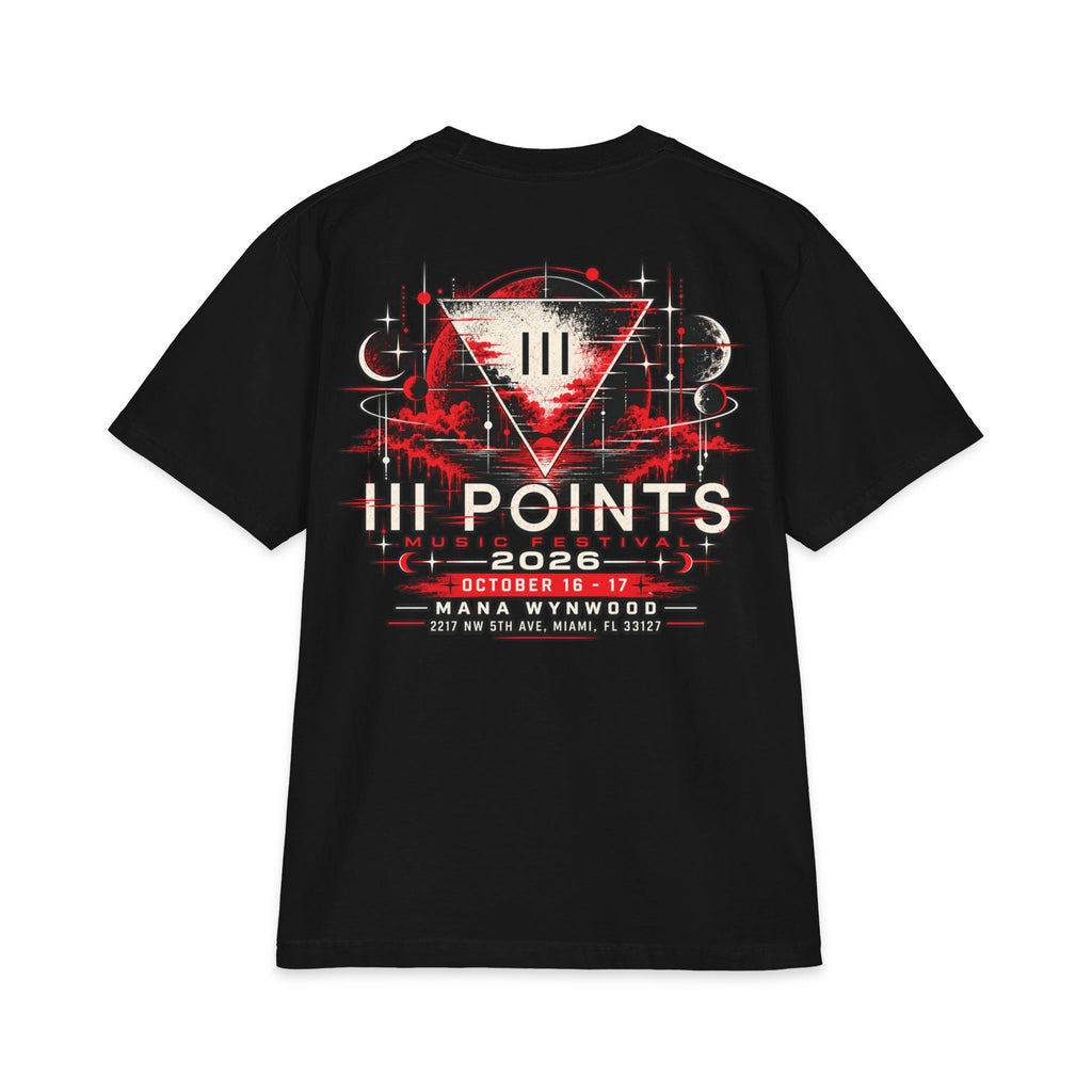 Three Points Tour Graphic Short Sleeve | Band Tee, Red Black Vintage