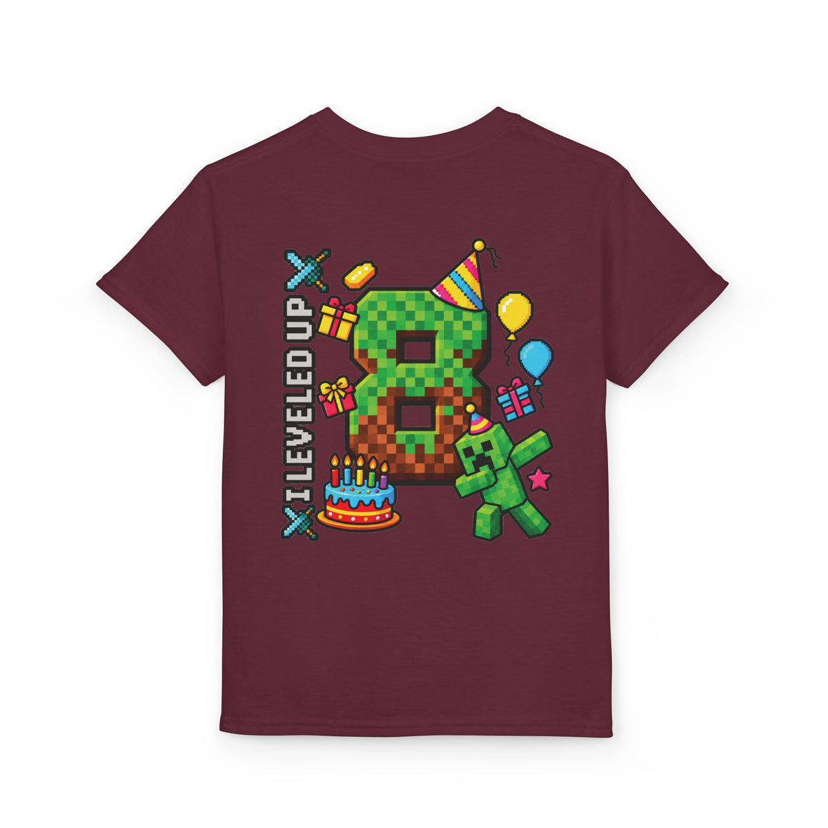 Bruh It’s My Birthday Minecraft-Inspired Youth T-Shirt