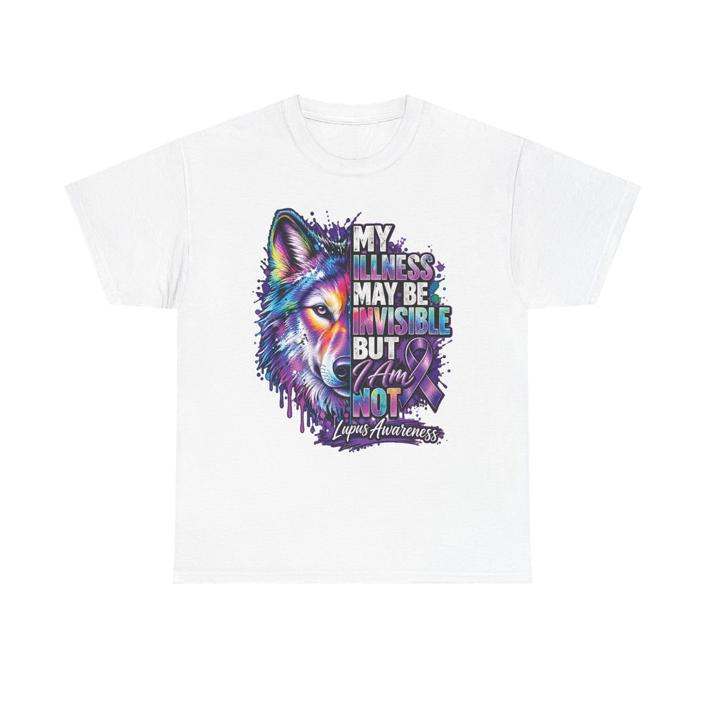 Lupus Awareness Wolf Graphic Tee | Invisible Illness Statement
