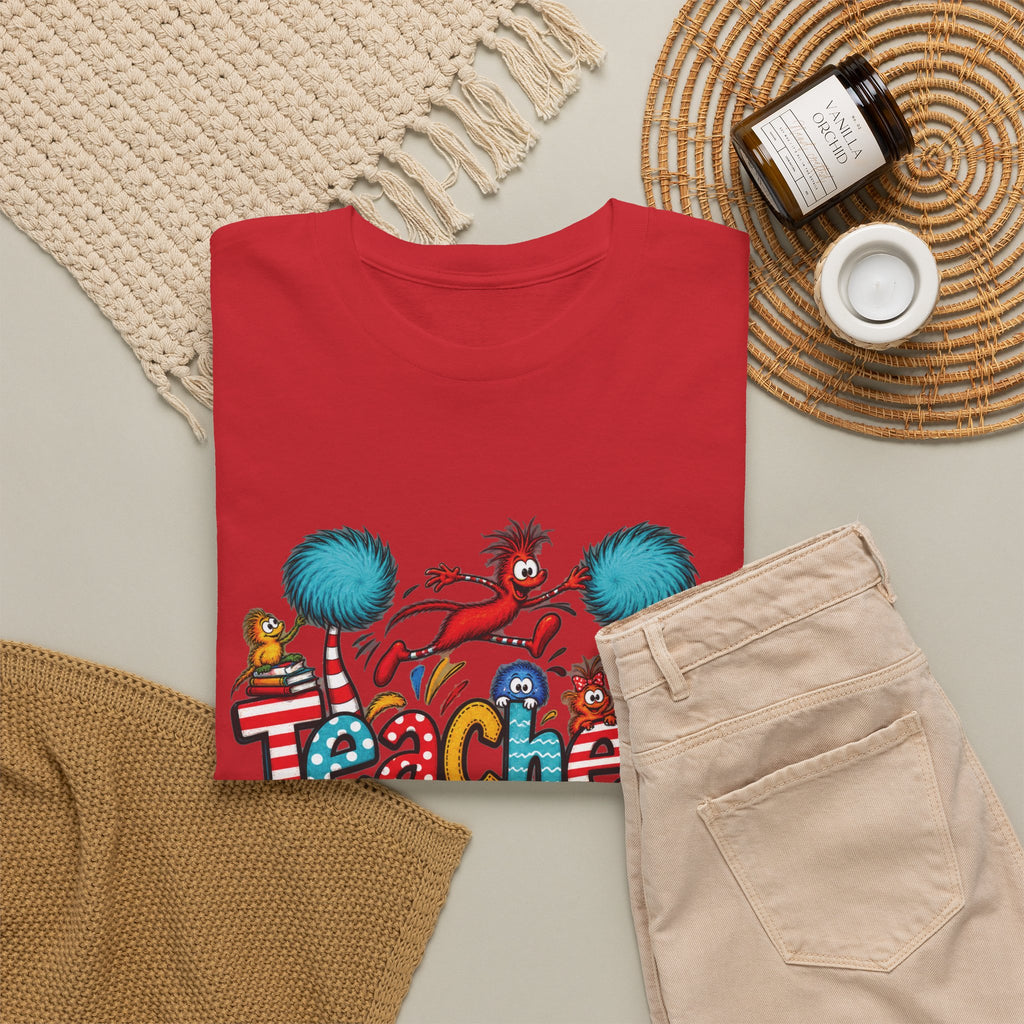 Teacher of Little Things T-Shirt | Colorful Dr. Seuss Style Kids Classroom Tee