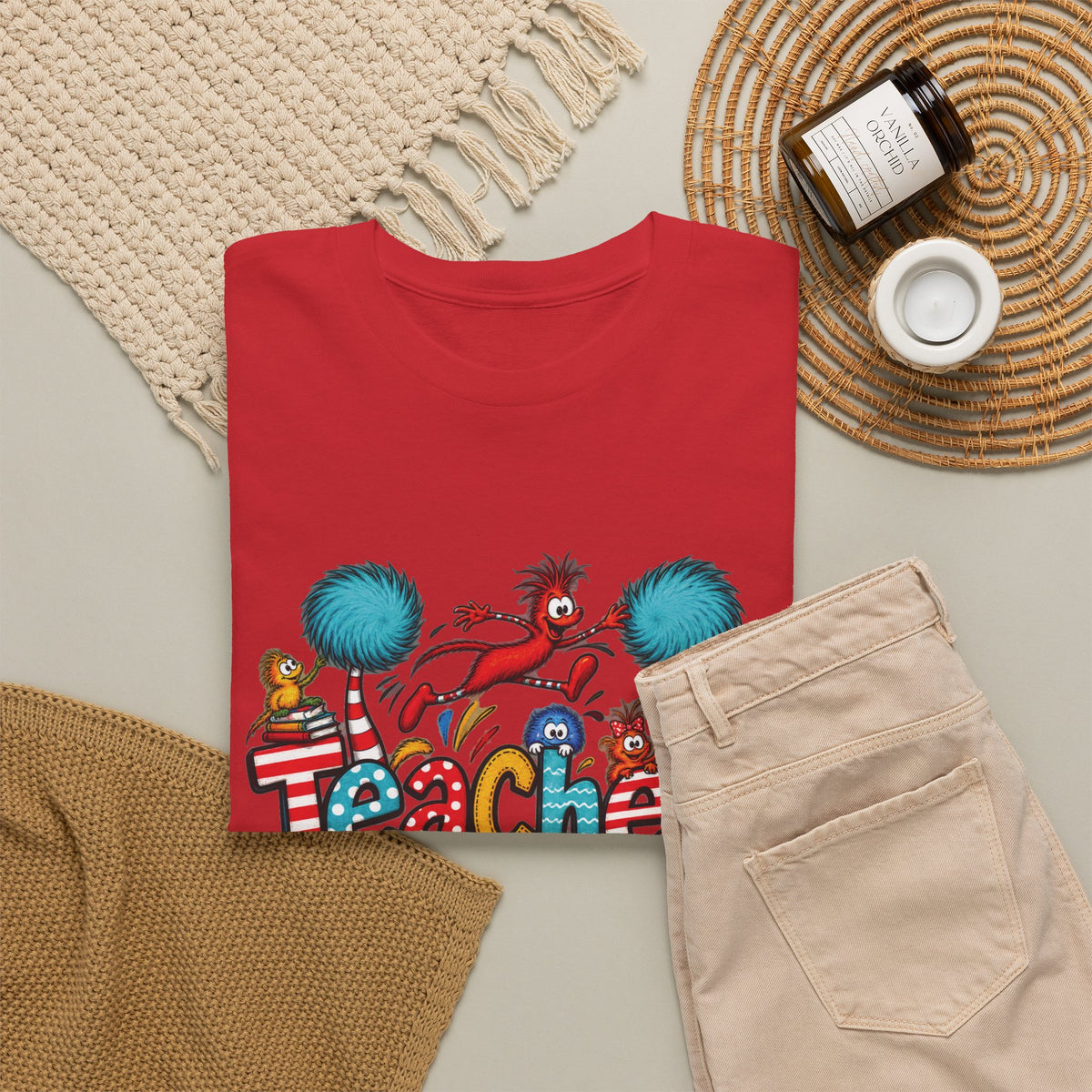 Teacher of Little Things T-Shirt | Colorful Dr. Seuss Style Kids Classroom Tee