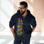 Autism Awareness Puzzle Heart Zip Hoodie | Colorful Awareness Design