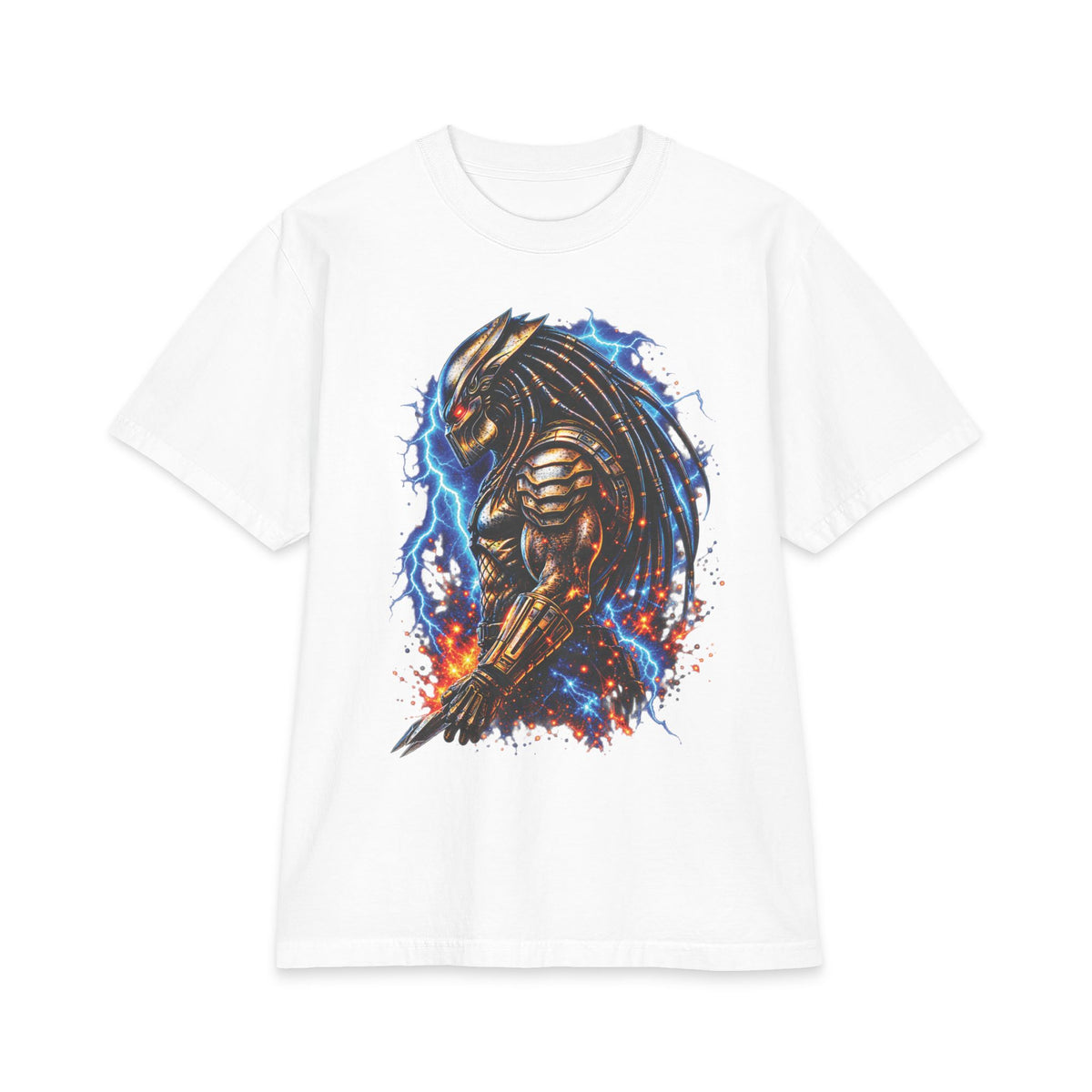 Armored Predator Illustration T-Shirt | Sci-Fi Monster Graphic