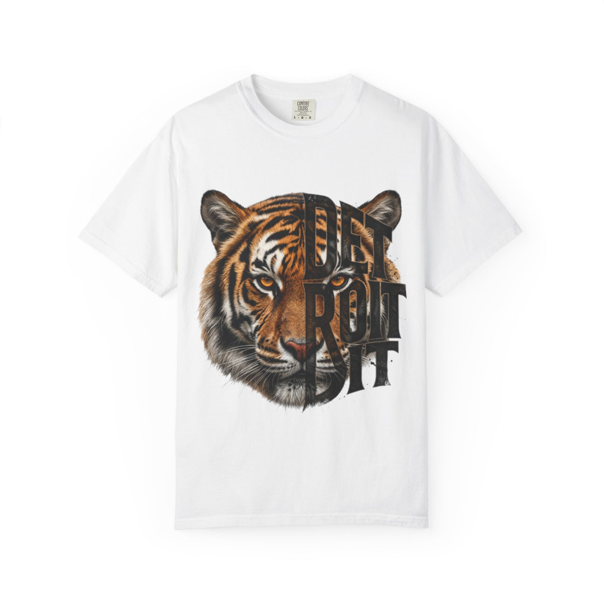 Tiger Face with Retro Script T-shirt