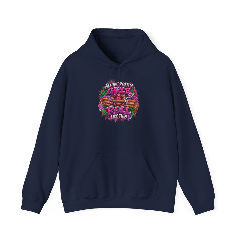 Girls Who Rock Roll Skate Hoodie | Retro Neon Skate Graphic