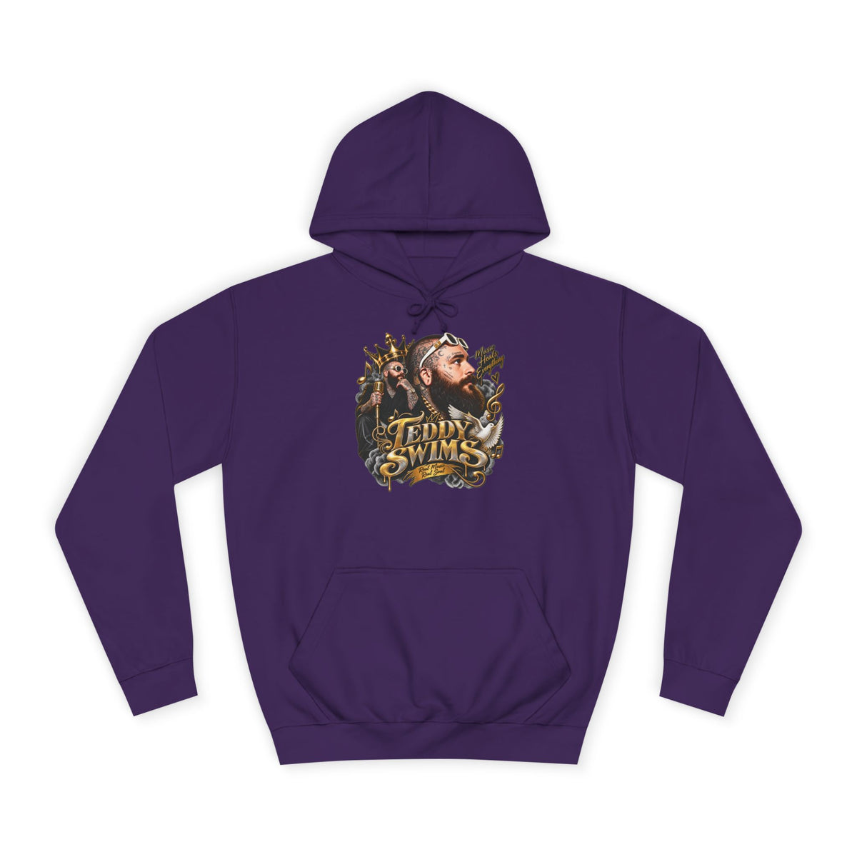 Teddy Swims Portrait Hoodie | Retro Floral Music Artist Logo
