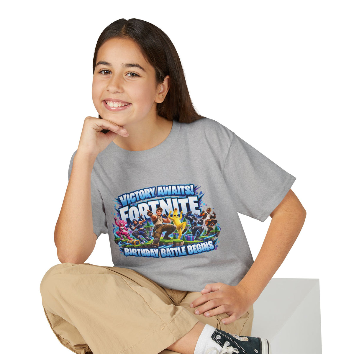 Fortnite Victory Awaits Birthday Battle Youth T-Shirt
