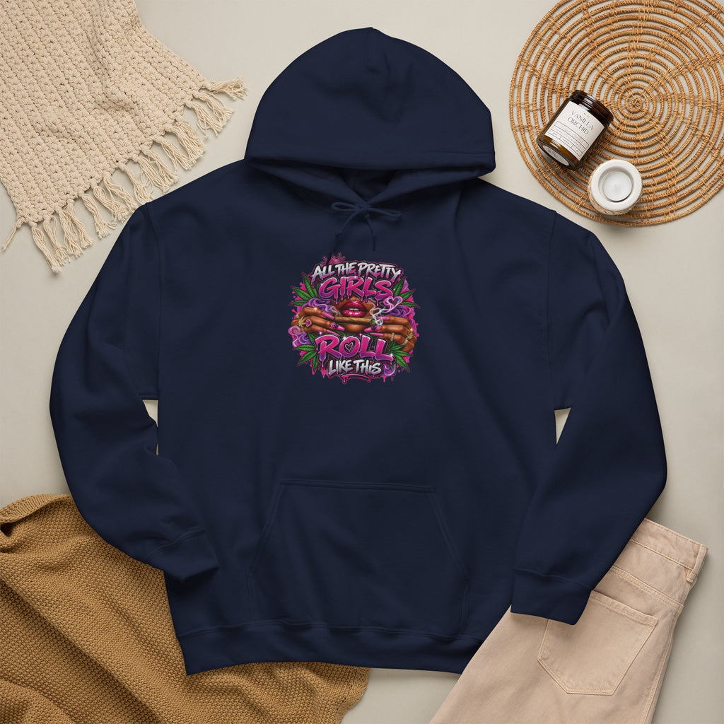 Girls Who Rock Roll Skate Hoodie | Retro Neon Skate Graphic