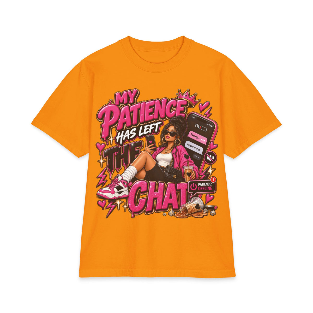 My Patience Has Left the Chat T-Shirt | Text Message Graphic Tee
