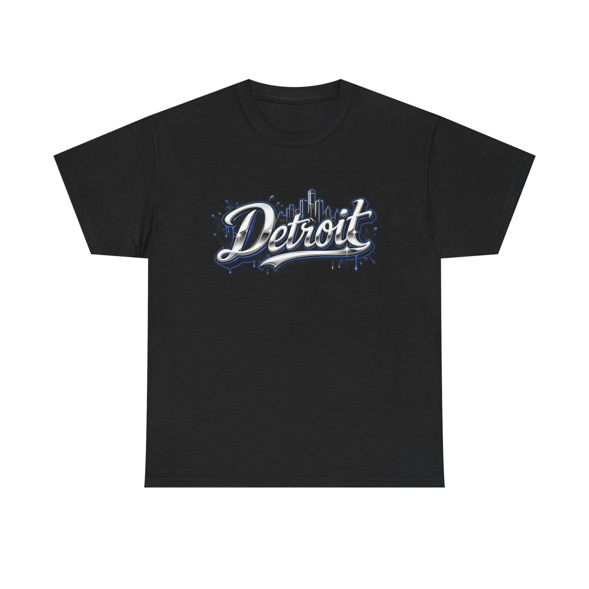 Detroit Skyline Script Tee | Detroit Lion of the North Graphic T-Shirt
