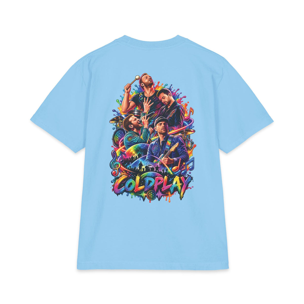 Coldplay Band Logo T-Shirt | Colorful Tour Art