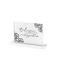 Believe in Yourself script motivational acrylic table sign | rectangular desk plaque