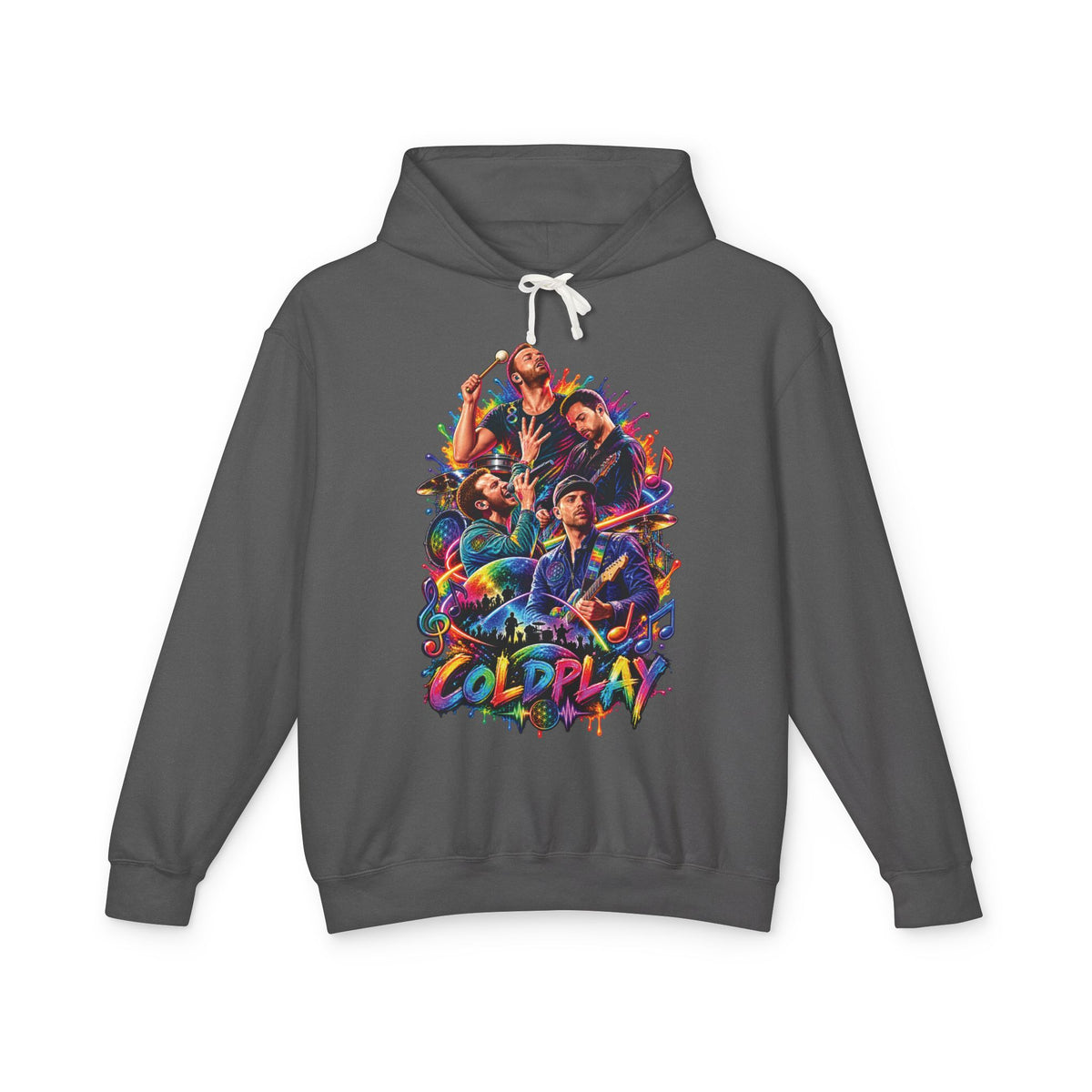 Coldplay band collage Hoodie | Colorful portrait graphic sweatshirt